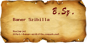 Baner Szibilla névjegykártya